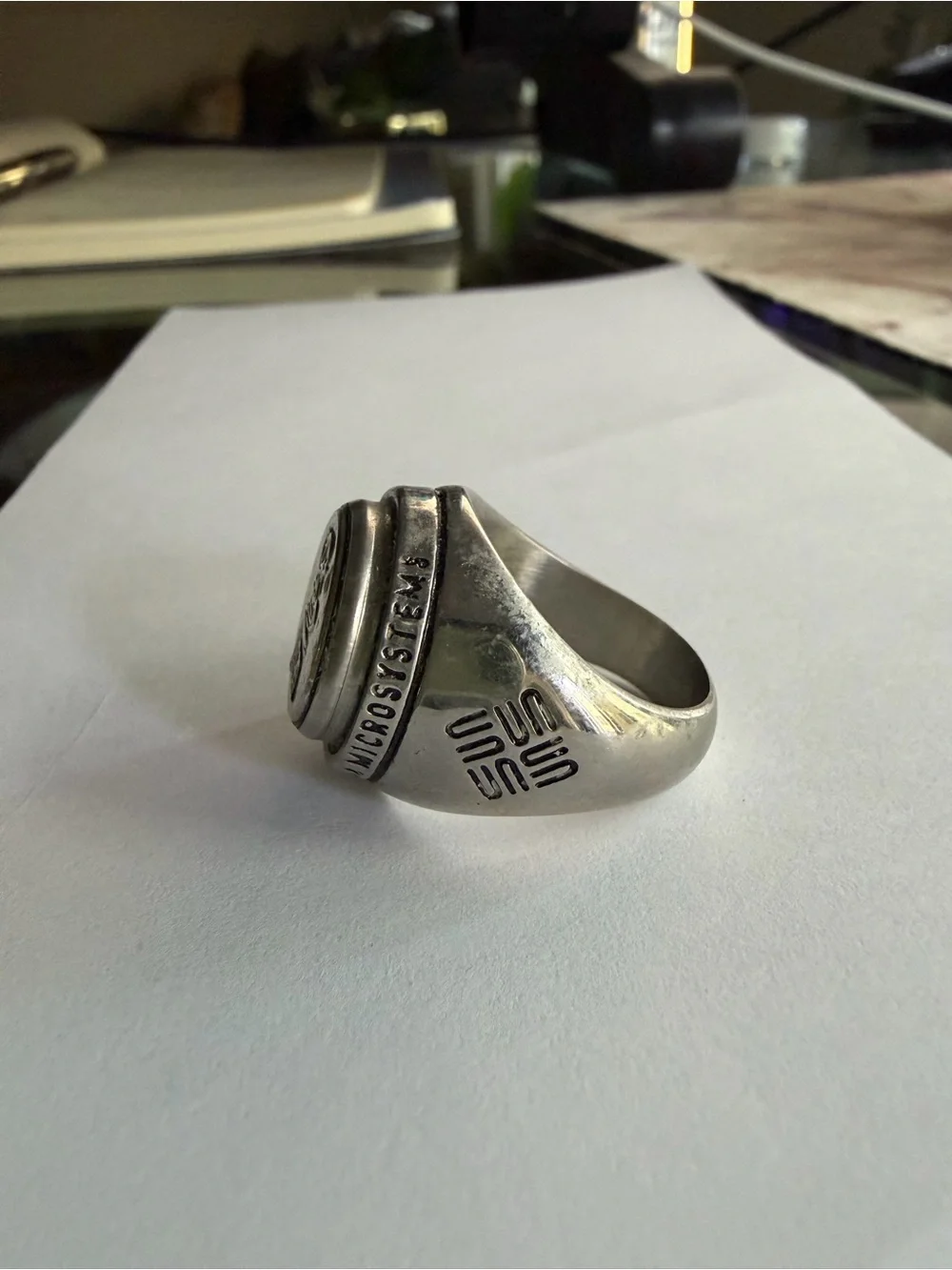 Stainless Steel Signet Ring in Silver